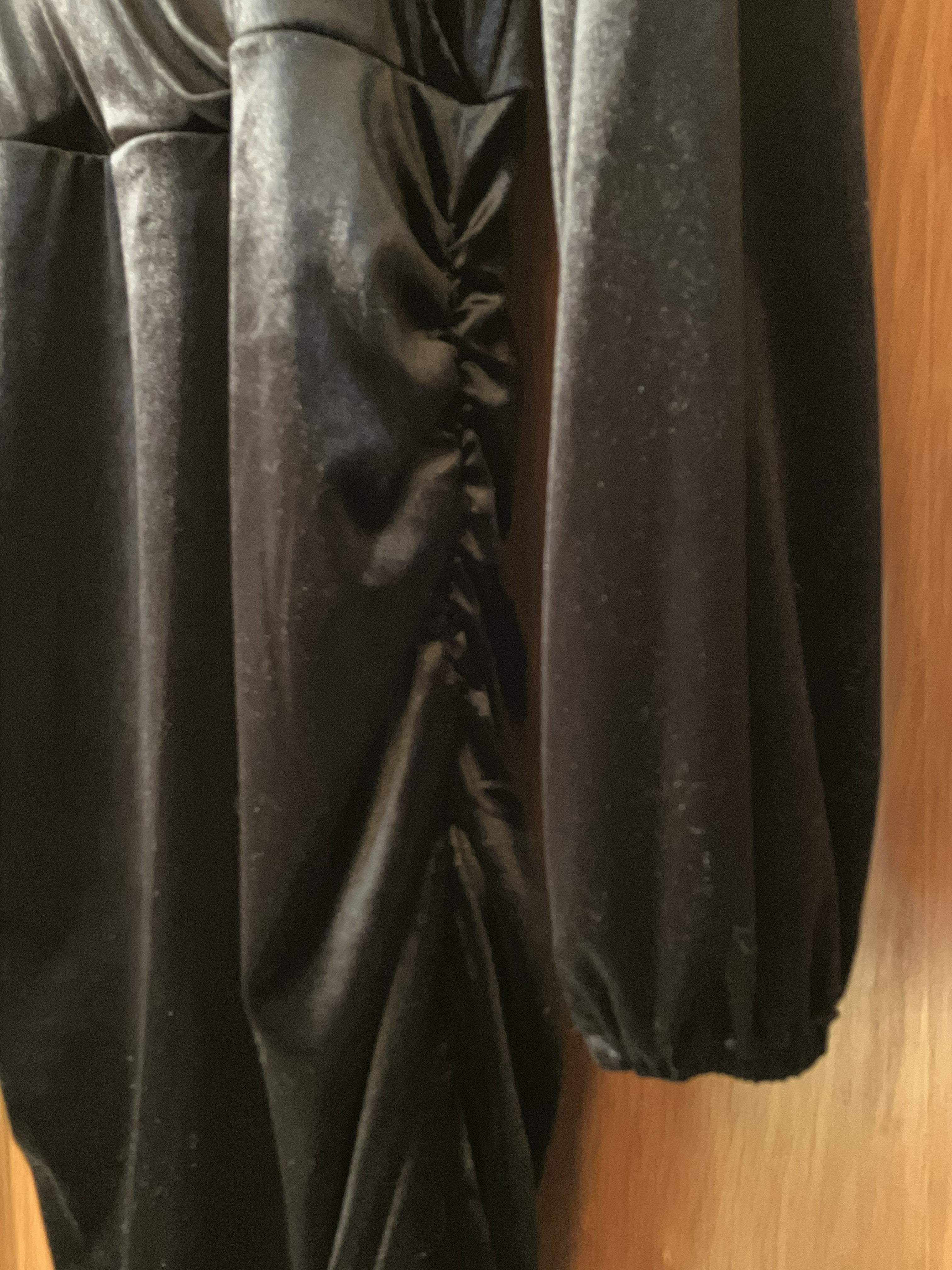 INC International Concepts Black Velvet Wrap Dress