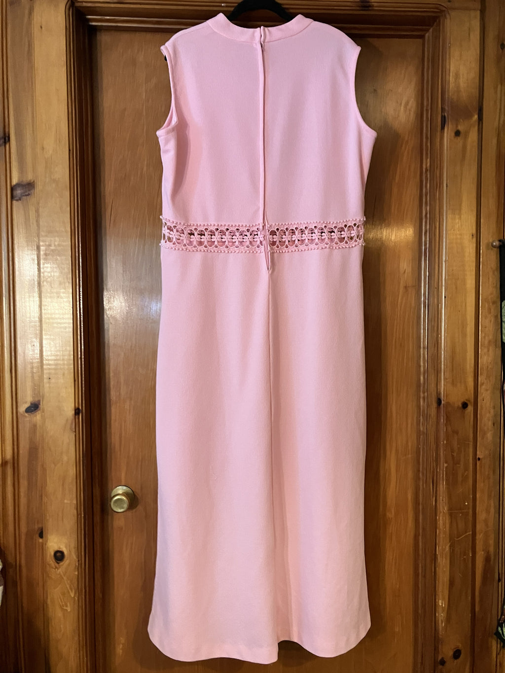 Vintage 1960s Mock Neck Dress With Lace Waist